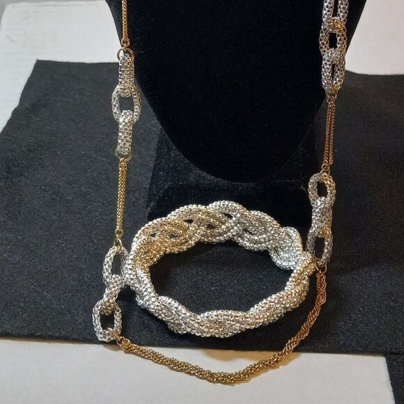 2 Colors Chain/Mesh Necklace/Bracelet - Picture 8 of 9
